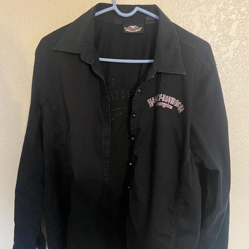 Harley Davidson black long sleeve size 1w